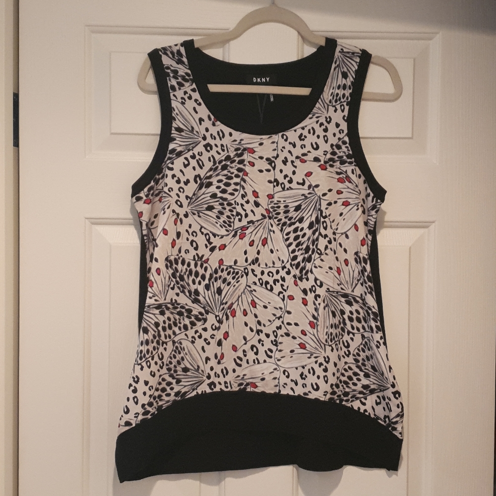 DKNY Butterfly Pattern Top